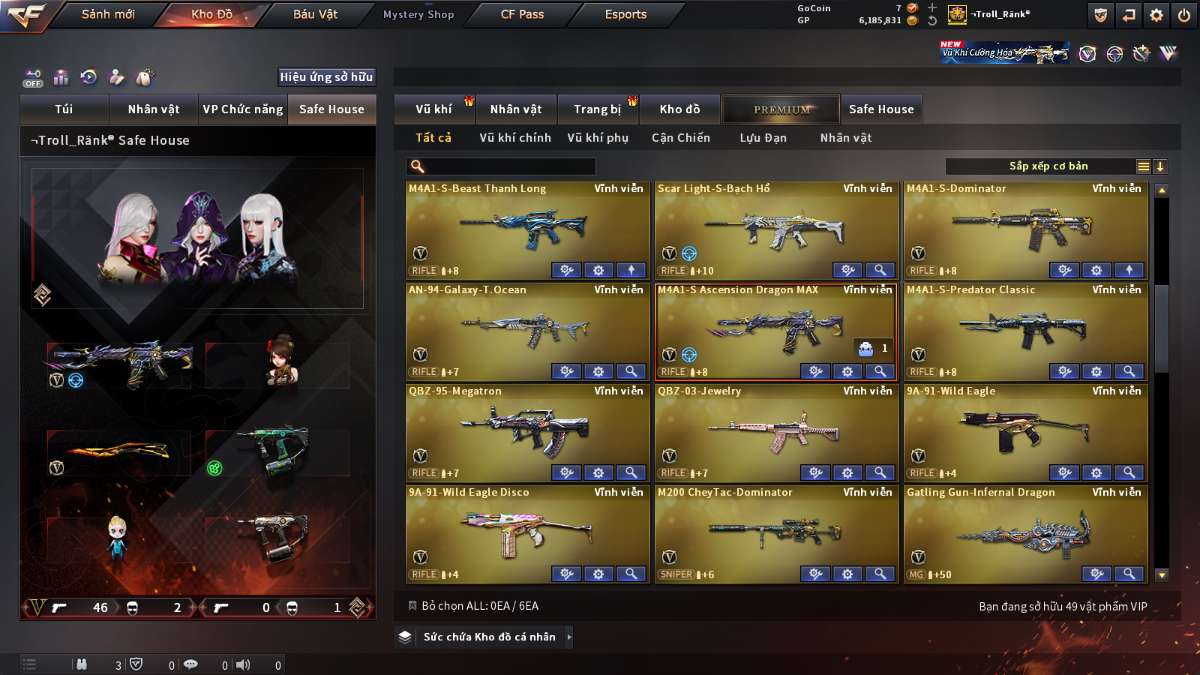shop acc cf uy tin gia re